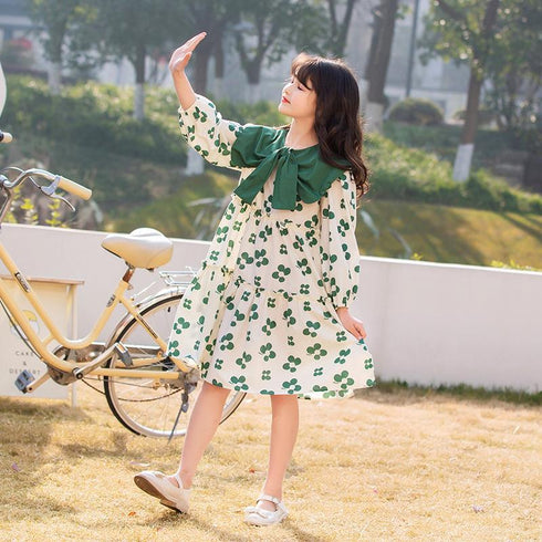 Girl's Spring Dress Floral Skirt